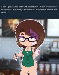 big_ass big_breasts gacha_club glasses iced_latte_with_breast_milk luna meme starbucks writing