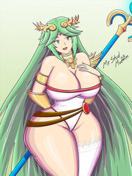 big_ass big_breasts kid_icarus kid_icarus_uprising mrstudmuffin nintendo palutena skimpy_clothes thick_thighs tight_clothing