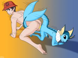 anal anal_masturbation anal_sex anthro anthro_on_human anthro_penetrated anthrofied ass blue_body dildo dildo_in_ass dildo_insertion dustin_c eeveelution elio_(pokemon) elio_(pokemon_usm) erection game_freak gay gay_sex genitals human human_on_anthro human_penetrated humanoid_genitalia humanoid_penis interspecies male male/male male_only male_penetrated male_penetrating male_pokemon/male_human motion_lines nintendo nude open_mouth penetration penis pokémon_(species) poképhilia pokemon pokemon_usm sex sex_toy sex_toy_in_ass sex_toy_insertion simple_background smile tail_grab vaporeon video_games