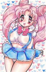 1girls :p aged_up arms_behind_back bamboo_shoot_bun big_breasts big_hips bishoujo_senshi_sailor_moon blush bow breasts buttons chibi_usa clothing curvaceous curvy curvy_figure double_bun edit erect_nipples erect_nipples_under_clothes female_only frills heart heart_background kameri lace lace_trim large_breasts light-skinned_female long_twintails looking_at_viewer midriff midriff_peek no_bra panties pantyshot petticoat pink_hair pleated_skirt red_eyes sailor_collar school_uniform short_shirt short_skirt skirt small_clothes small_waist solo solo_female stomach suspenders thick_thighs thighs tight_clothing tight_fit tongue_out twintails underskirt upskirt very_short_skirt visible_nipples voluptuous white_panties