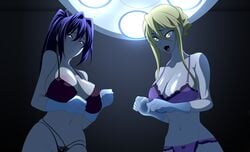 big_breasts crossover highschool_of_the_dead horror hospital huge_breasts large_breasts lenceria lingerie maken-ki! maken-ki!_two nijou_aki nurse nurse_uniform oldhorrorz shizuka_marikawa surgery underwear