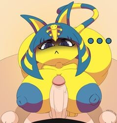 2021 animal_crossing ankha ass balls breasts nintendo nipples penis tagme villager_(animal_crossing) wonster-chan