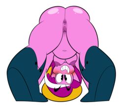 1girls 2017 anus bean_smile big_ass black_eyes blush boots cartoon_network cute dead_source female large_breasts looking_at_viewer looking_through_legs mighty_magiswords naked nude nude_female oboithisisfunky pac-man_eyes pink_skin pointy_ears presenting presenting_anus presenting_hindquarters presenting_pussy purple_hair tagme transparent_background upside-down vagina witchy_simone