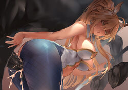 1girls ahe_gao animal_genitalia animal_penis artoria_pendragon artoria_pendragon_(lancer) artoria_pendragon_(swimsuit_ruler) bent_over blonde_hair blue_legwear blue_pantyhose bunny_ears bunnysuit censored clothed_female clothed_sex clothing crotchless cum cum_in_pussy cum_inside dominant_feral fate_(series) female_human/male_feral female_on_feral femsub feral green_eyes high_resolution highleg highleg_leotard horse horse_penis horsecock human interspecies legwear leotard long_hair maledom mosaic_censoring no_panties pantyhose penis polki sex white_leotard zoophilia