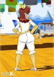 1girls ass ass_expansion ass_focus bending_over blush blushing_at_viewer bodysuit bottom_heavy brown_hair captainxero cruise_ship cruiser daisy_cruiser easybee embarrassed fat_ass female flower_earrings hands_on_hips high_heels huge_ass looking_at_viewer looking_back mario_(series) mario_kart nintendo princess princess_daisy racing_suit slight_blush slight_smile smile smiling smiling_at_viewer solo solo_female thick_thighs torn_clothes torn_clothing