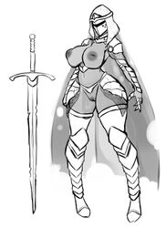 armor armored_boots armored_dress armored_gloves big_breasts big_nipples curvy female female_knight female_only functionally_nude functionally_nude_female gauntlets helmet hood hourglass_figure inverted_nipples knight large_breasts mask mostly_nude nipples partially_clothed perky_breasts profile pussy skimpy skimpy_armor sword tanned tanned_girl tanned_skin thick_thighs thighs veil weapon zerah_(zzvinniezz) zzvinniezz