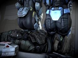 1boy 2girls 343_industries 3d animated ankhajiit armor ass ass_focus big_ass bungie butt catherine-b320 clothed crush cunnilingus_through_clothes facesitting female_human female_spartan_(halo) femdom halo_(series) halo_5 halo_reach heavy human kat-b320 kelly-087 large_ass large_female male_human moaning sfm sitting_on_lap sitting_on_person smaller_male sound spartan_(halo) spartan_ii_(halo) spartan_iii_(halo) video