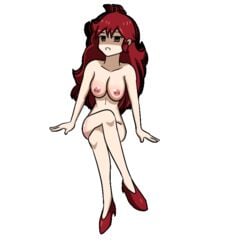 1girls animated colore colored female female_focus female_only friday_night_funkin girlfriend_(friday_night_funkin) idpet nipples practically_nude red_shoes tagme transparent_background