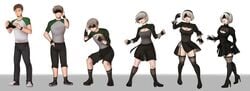 ass_expansion breast_expansion female gender_transformation genderswap identity_death large_ass large_breasts nier:_automata rezuban transformation transformation_sequence yorha_2b