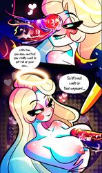 bichcarito big_breasts charlie_morningstar_(hazbin_hotel) comic hazbin_hotel straight_hair unseen_male_face