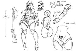 armor armored_boots armored_gloves ass belt big_breasts breasts couters crotchless cuisse curvy female female_knight female_only gauntlets gorget greaves helmet helmet_(visor) helmet_with_visor hood hourglass_figure large_breasts longsword mask medieval medieval_armor medieval_weapon melee_weapon mostly_nude nipples_visible_through_clothing partially_clothed pauldrons perky_breasts poleyn profile sabatons sketch skimpy skimpy_armor skimpy_bikini skimpy_clothes slave_tattoo spaulders sword thick_ass thick_thighs thighs vambraces veil visor visor_(armor) visor_(helmet) visor_helmet weapon weapons wide_hips zerah_(zzvinniezz) zzvinniezz