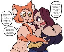 1boy 1girls anthro breast_grab breasts feline heather_(thehoeartist) hypercawk kat_(hypercawk) male/female oc