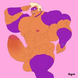 abs balls biceps hyper hyper_balls hyper_genitalia hyper_penis hyper_testicles male male_only masturbation muscles muscular muscular_arms muscular_legs muscular_male muscular_thighs nipples pecs penis regnar solo testicles veins veiny_penis
