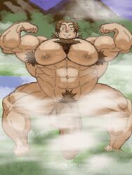 abs biceps hyper hyper_balls hyper_genitalia hyper_penis hyper_testicles male_only masturbation muscle muscles muscular muscular_arms muscular_legs muscular_male muscular_thighs nagare nipples pecs veins veiny_penis