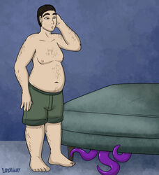 black_hair brown_eyes gender_transformation lushaani male male_only tentacle