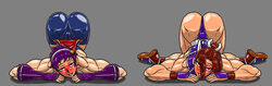 allesey athena_asamiya blush catfight dogeza fatal_fury king_of_fighters mai_shiranui muscular_female purple_hair