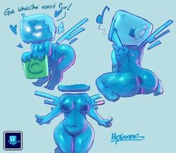 1girls allay_(minecraft) anus areolae ass big_ass big_breasts blue_body blue_skin blue_theme boobs breasts condom_wrapper curvy cute dialogue fairy female female_only hexanne humanoid microsoft minecraft mob_vote mojang nipples nude pussy shortstack solo text thick_thighs voluptuous wide_hips wings