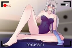 1girls big_ass big_breasts big_butt big_hips big_thighs cleavage dildo female female_focus female_only fhs fhsz3r0 fnafhs fnafhs_z3ro fnafhsrule34 hourglass_figure huge_ass huge_breasts huge_butt huge_hips huge_thighs long_hair mai_(fnafhs) purple_eyes purple_hair recording sole_female white_hair wide_hips