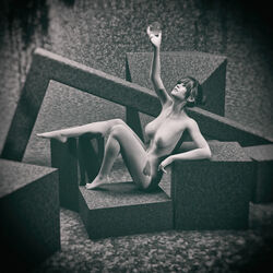 3d greyscale nude nude_female silky58