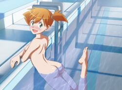 1girls 2020s 2021 ass asymmetrical_hair blush breasts completely_nude dat_ass ecstasy eyebrows_visible_through_hair female female_only game_freak green_eyes hair_tie hat in_water indoors kasumi_(pokemon) ladder legs light-skinned_female light_skin looking_at_viewer manga nintendo nude nude_female one_foot_raised open_smile orange_hair pokemon pokemon_(anime) pokemon_(classic_anime) pokemon_(game) ponytail pool raised_eyebrow red_hair seductive seductive_smile shiny shiny_hair shiny_skin shirt short_hair short_shorts shorts side_ponytail smile solo swimming_pool thighs tied_hair tomboy video_games water