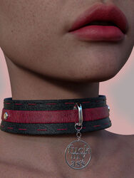 1girls 3d anal_invitation choker close-up collar english_text female female_only human human_only light-skinned_female light_skin lipstick neck neck_focus red_lipstick seductive_mouth silky58 solo solo_female tagme unseen_female_face