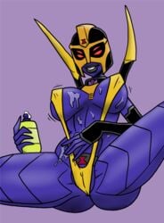 bandi_(colorist) bikini blackarachnia doomington female female_only pubic_tattoo sling_bikini transformers transformers_animated