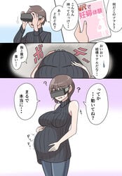 2021 breast_expansion comic female gender_transformation hair_growth haruozi mtf_transformation pregnant sweater tagme transformation translated virtual_reality