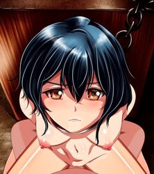 1girls arms_behind_back blue_hair bondage bound breasts chain_leash collar completely_nude edit femsub fire_emblem fire_emblem_awakening leash looking_at_viewer maledom morgan_(fire_emblem) morgan_(fire_emblem)_(female) nintendo nipples nude nude_female orange_eyes pov rape rapist_pov restrained short_hair small_breasts solo_focus unrealityedits vaginal_penetration wingr