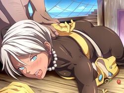 ass blush captured clothing dragon_quest dragon_quest_iii exposed_ass gems jewelry maku_(l-u) makura_no_doushi medium_breasts pirate pirate_ship rape sex thief_(dq3)