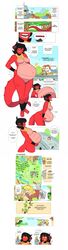 absurd_res anthro belly big_belly breasts comic digital_media_(artwork) dr-worm dragon dragon_girl elf english_text female giantess hi_res human humanoid knight lewdlemage macro monster_girl original pregnant red_body red_scales scales scalie smauggie_(lewdlemage) text wingless_dragon