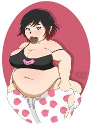 bbw breasts fat female huge_belly huge_breasts obese overweight ruby_rose thick_thighs thicker-treat
