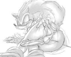 l1zardman male_only monochrome solo solo_male sonic_(series) sonic_the_werehog sonic_unleashed tagme werehog