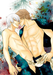 2boys aizen_sousuke bleach ichimaru_gin multiple_boys sosuke_aizen yaoi