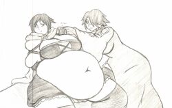 bbw breasts cinderace fat female huge_belly huge_breasts obese overweight pencil_(artwork) ruby_rose ssbbw