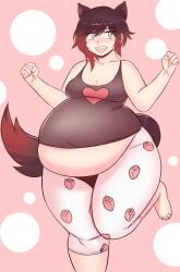 bbw big_belly cookies-cat fat overweight ruby_rose rwby