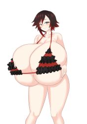 bikini breasts female fiya-fiction huge_breasts hyper hyper_breasts massive_breasts ruby_rose