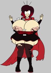 breast_expansion breasts female huge_ass huge_breasts mrpr1993 ruby_rose rwby thick_thighs wide_hips