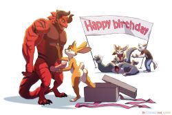 anhes_(character) anthro ass banner bedroom_eyes big_butt bodily_fluids box buckteeth canid canine canis chicobo container crying dragon duo fox gay gay_male genitals gift_box group holding_penis hop_(chicobo) horn imminent_sex lagomorph leporid licking licking_lips lying male male/male mammal muscular muscular_anthro muscular_male mythological_creature mythological_scalie mythology narrowed_eyes nude nude_anthro nude_male on_front on_ground open_box penis rabbit rabbit_ears scalie scut_tail seductive short_tail simple_background size_difference standing tail tears teeth tongue tongue_out wolf wuf_(chicobo) yaoi