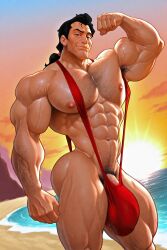 gaston from beauty and the beast (1991 film) by zodoai