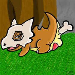 bpq00x color cubone male male_only nintendo pokemon pokemon_(species) solo straight_hair