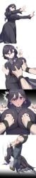 !? 1boy 1girls ? @_@ ^^^ absurdres big_breasts black_background black_corset black_dress black_hair black_pantyhose black_tank_top blue_pants blush boots breast_grab breasts breasts_out breath brown_boots chinese_commentary commentary corset cowboy_shot cum dawalixi double-parted_bangs double_breast_grab dress earrings eyes_visible_through_hair female female_ejaculation female_ejaculation_through_clothes female_orgasm from_below full_body game_freak gem grabbing_another's_breast grabbing_from_behind gradient_background grey_boots groping hair_between_eyes hair_bobbles hair_ornament hanging head_back hex_maniac hex_maniac_(pokemon_legends:_z-a) highres jewelry knees_together_feet_apart large_breasts lipstick long_hair long_hair_between_eyes long_sleeves looking_at_viewer looking_down makeup male motion_lines muscular muscular_male nail_polish nintendo nipple_stimulation nipple_tweak nipple_tweak_through_clothes nipples open_hands orgasm pants pantyhose parted_lips pearl_(gemstone) pokemon pokemon_legends:_z-a pov projectile_cum purple_eyes purple_lips purple_nails purple_ribbon pussy pussy_juice pussy_juice_stain ribbon shaded_face simple_background solo_focus sphere_earrings standing straight surprised sweat sweatdrop symbol-only_commentary tank_top textless_version triangle_mouth upper_body white_background wristband