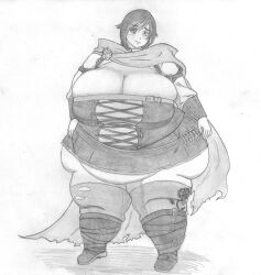 bbw breasts cake-deviant fat female huge_breasts overweight_female ruby_rose thick_thighs