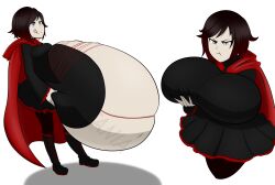 belly_expansion breasts female huge_belly huge_breasts nomopolitainia ruby_rose