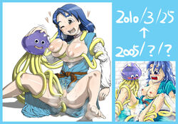 1girls blush dragon_quest dragon_quest_vi dress female healslime large_breasts r-one slime slime_(dragon_quest) small_breasts tagme tania_(dq6) tentacle