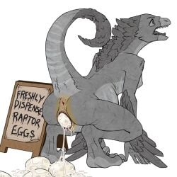 1:1 1girls anthro anus dinosaur distressed dromaeosaurid egg egg_laying eggnant feathered_dinosaur feathered_scalie feathers female female_only forced genitals inanimate_transformation objectification petrification pregnant prehistoric_species pussy raised_tail reptile saurischian scalie solo tafferbutt tail theropod transformation vulva