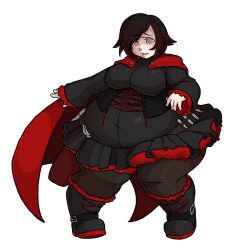 bbw big_belly breasts fat female huge_breasts morningpanda obese ruby_rose thick_thighs