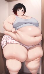 ai_generated bbw breasts fat female huge_breasts huge_thighs obese overweight ruby_rose rubyai ssbbw thick_thighs