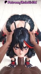 1boy :>= ai_generated all_fours animated ass black_gloves black_hair black_skirt blue_eyes blush breasts clothed_female_nude_male dark-skinned_male dark_skin erection fellatio female glaring gloves hair_between_eyes hands_on_another's_head head_grab interracial irrumatio kill_la_kill large_penis lips looking_at_viewer loop looping_animation makeup male matoi_ryuuko multicolored_hair navel nipples nude oral penis pleated_skirt pov pov_crotch red_hair rulegirl3d runny_makeup saliva senketsu short_hair skirt solo_focus straight streaked_hair suspender_skirt suspenders tagme tears thighhighs tile_floor two-tone_hair uncensored veins veiny_penis video