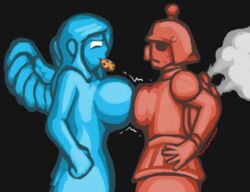 allay_(minecraft) breasts breasts_to_breasts cookie copper_golem helmet minecraft mob_vote robot robot_girl steam thatfancygent wings