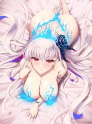 1girls absurd_res ass blush breasts busty child_bearing_hips curvaceous curvy fate/grand_order fate_(series) female_ass highres huge_ass huge_breasts kama_(fate/grand_order) looking_at_viewer nude nude_female sakura_matou seductive shiroshisu solo solo_female thick_thighs voluptuous wide_hips